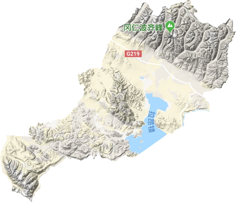 巴嘎乡地形图