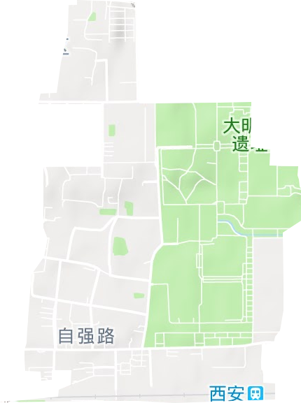 自强路街道地形图