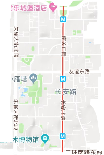 长安路街道地形图