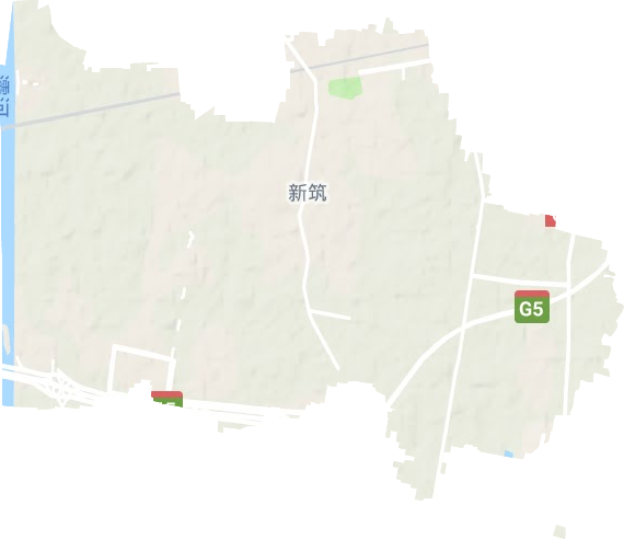 新筑街道地形图