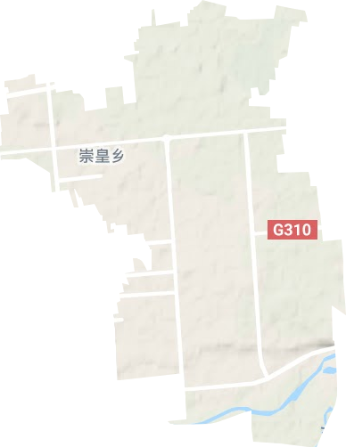 崇皇街道地形图