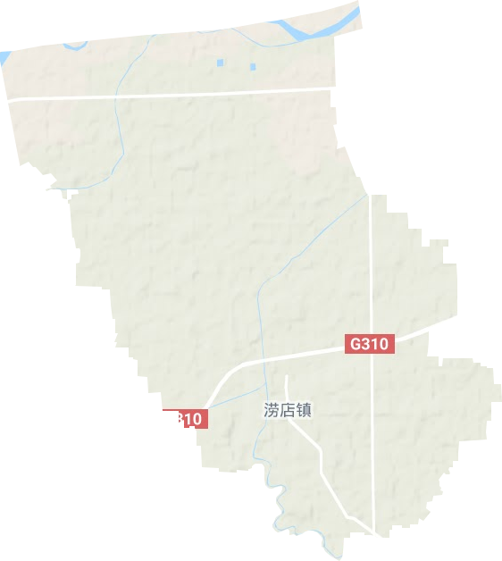 涝店镇地形图