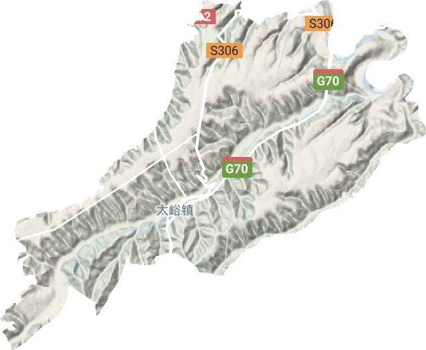 太峪镇地形图