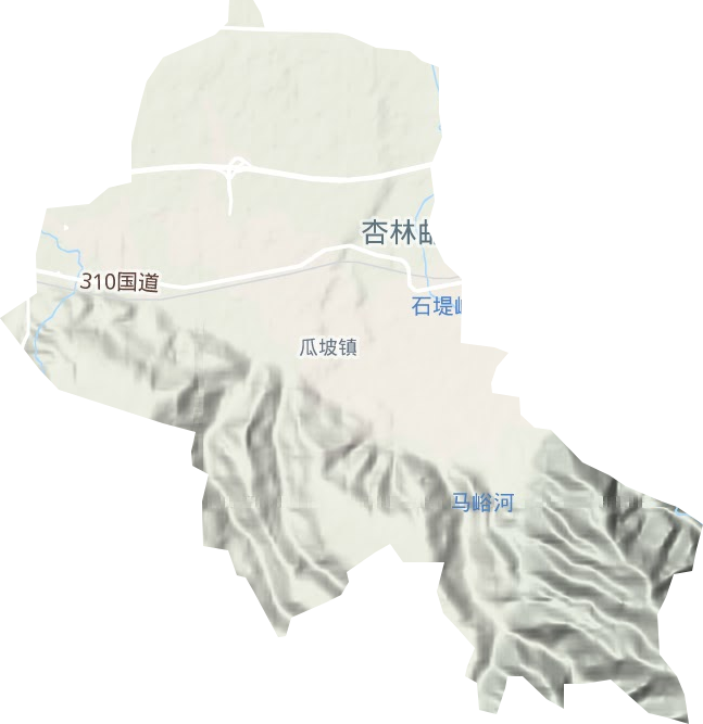 瓜坡镇地形图