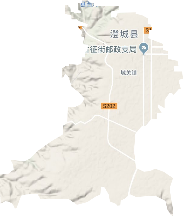 城郊乡地形图