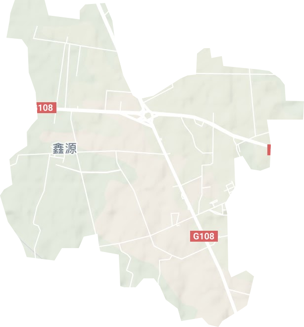鑫源街办地形图