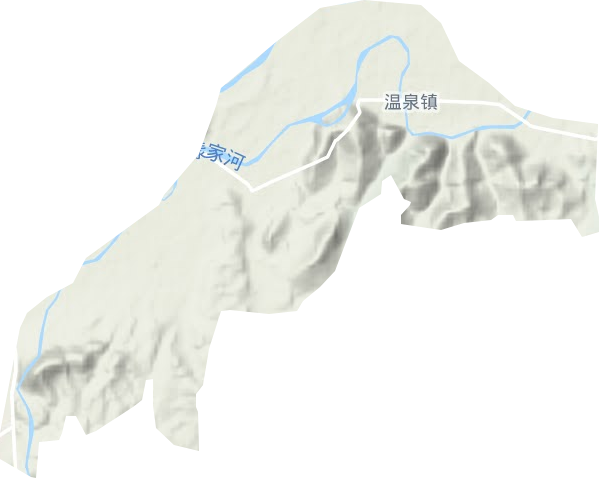温泉镇地形图
