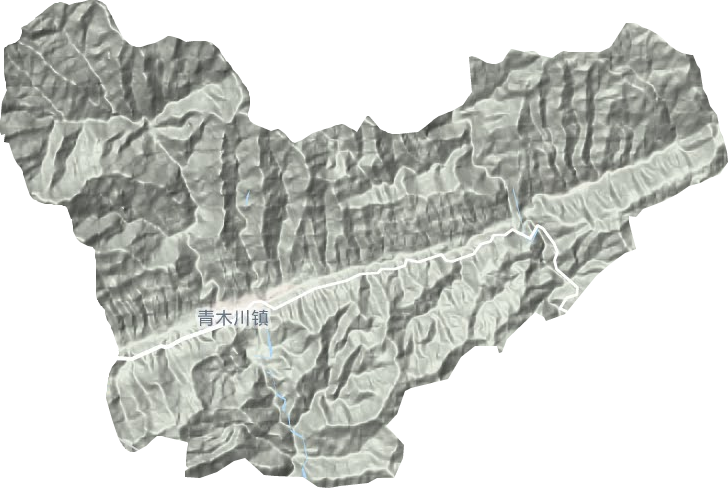 青木川镇地形图