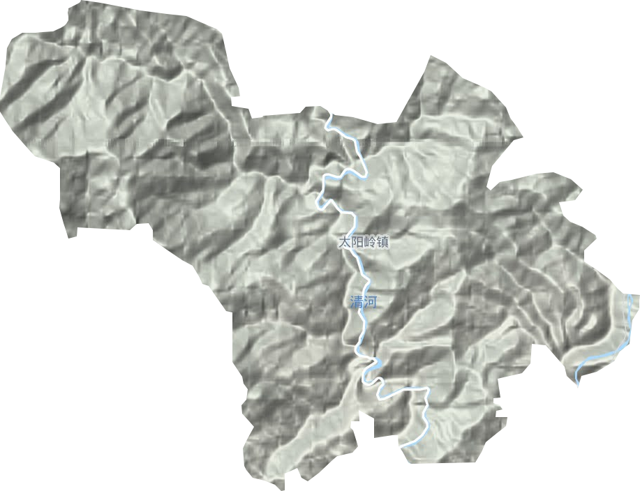 太阳岭乡地形图