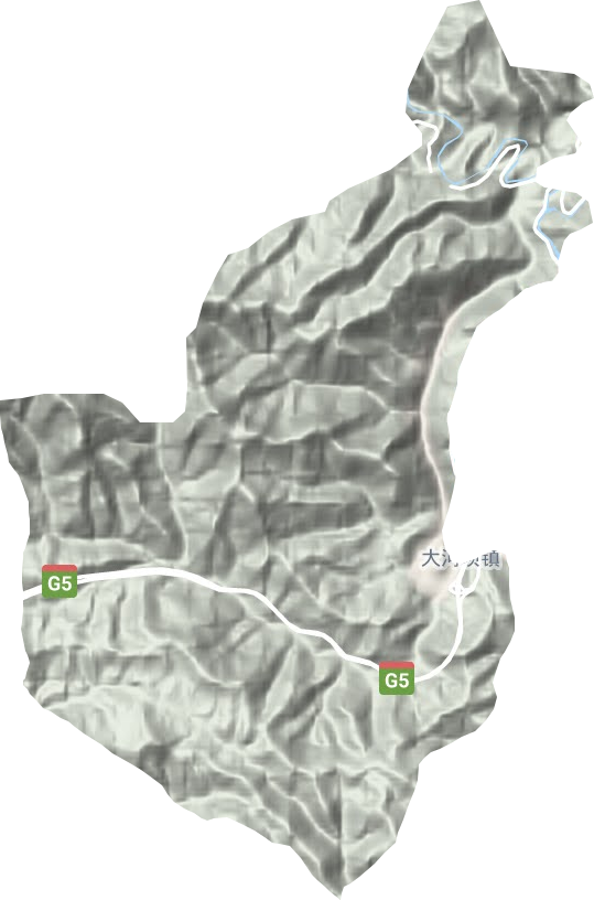 大河坝乡地形图