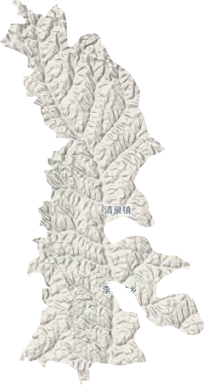清泉镇地形图