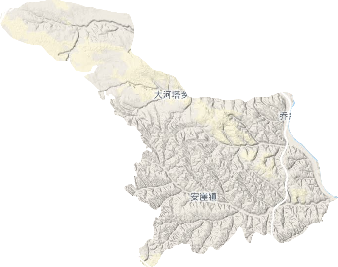 大河塌乡地形图