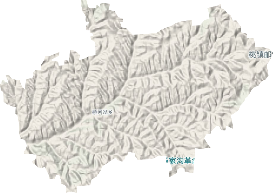 桥河岔乡地形图
