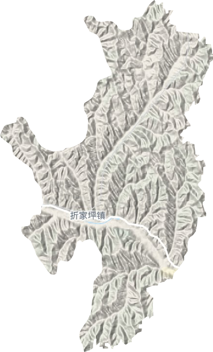 折家坪镇地形图