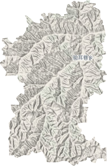 驼耳巷乡地形图