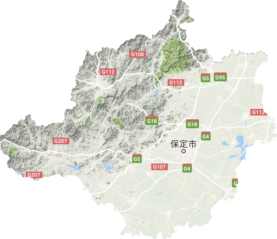 保定市地形图