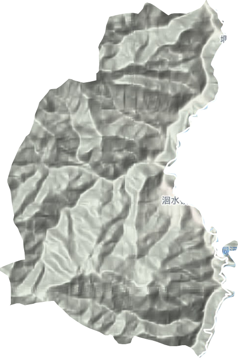 洄水镇地形图