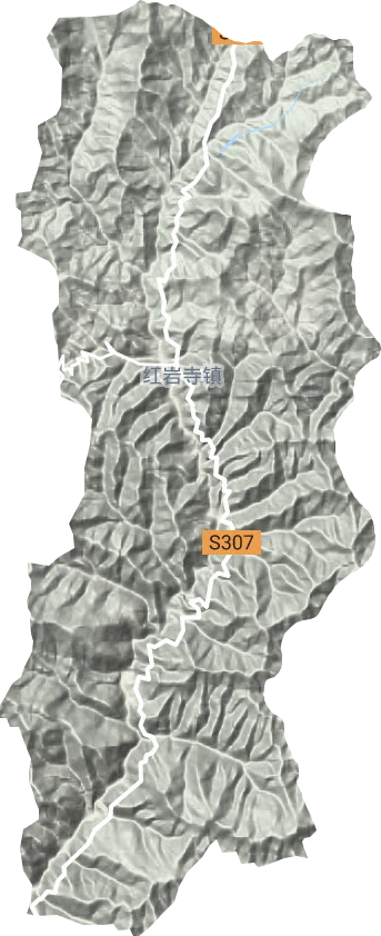 红岩寺镇地形图