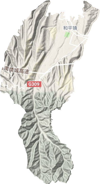 和平镇地形图