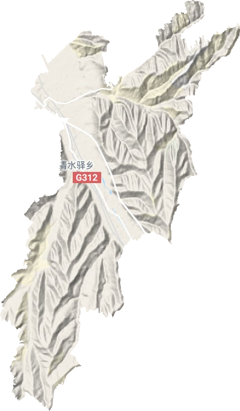 清水驿乡地形图
