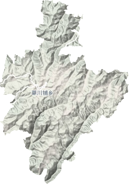 草川铺乡地形图