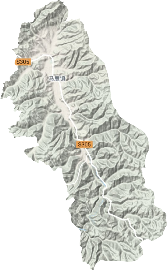 马鹿乡地形图