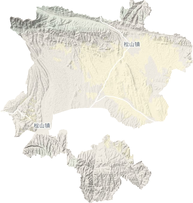 松山镇地形图
