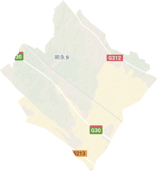 明永乡地形图