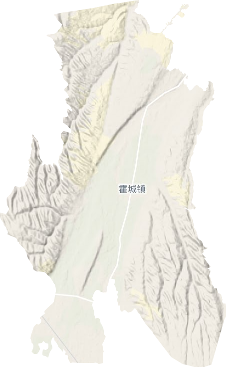 霍城镇地形图
