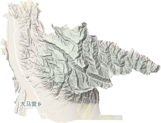 大马营乡地形图