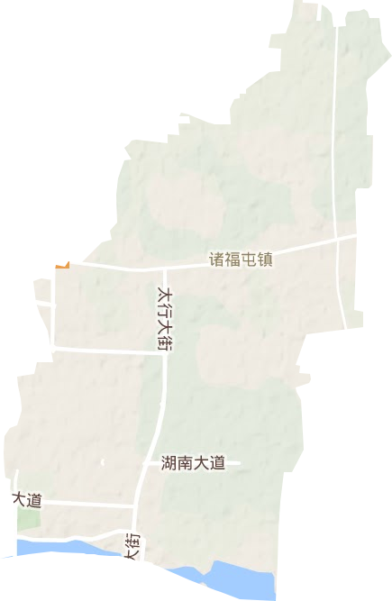 诸福屯街道地形图