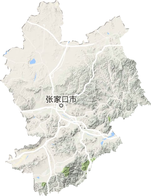 张家口市地形图