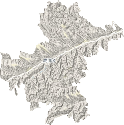虎洞乡地形图