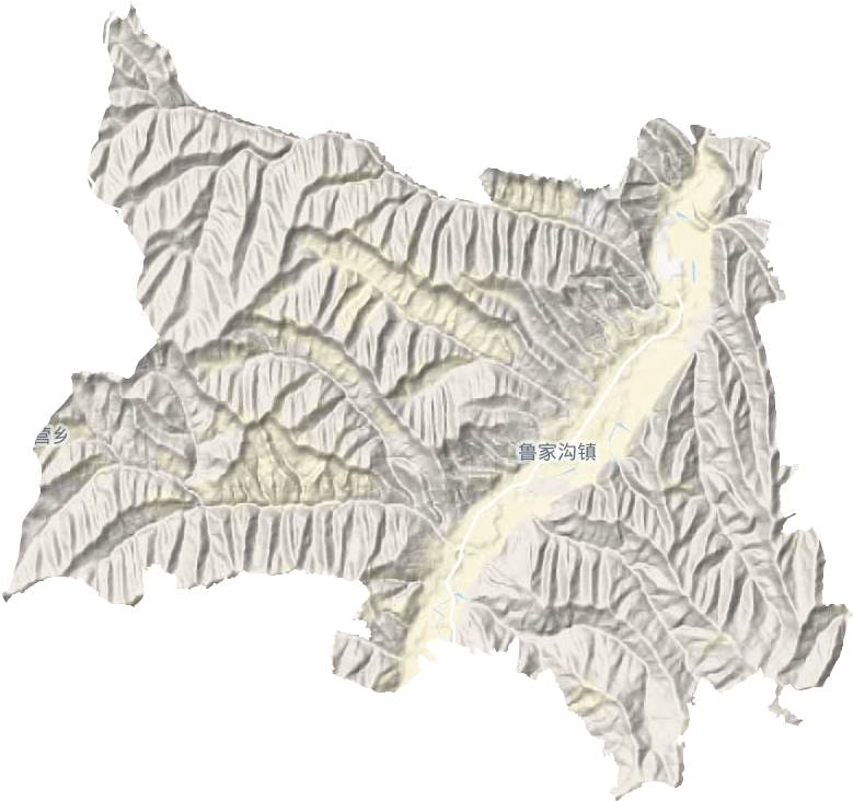 鲁家沟镇地形图