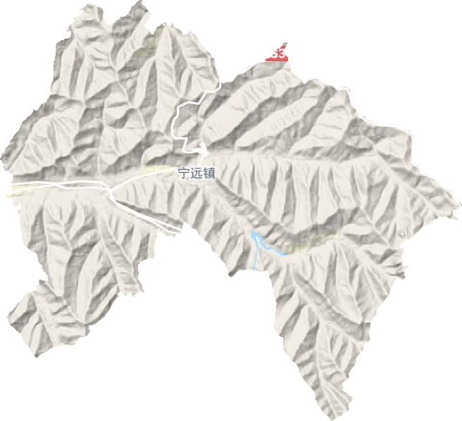 宁远镇地形图