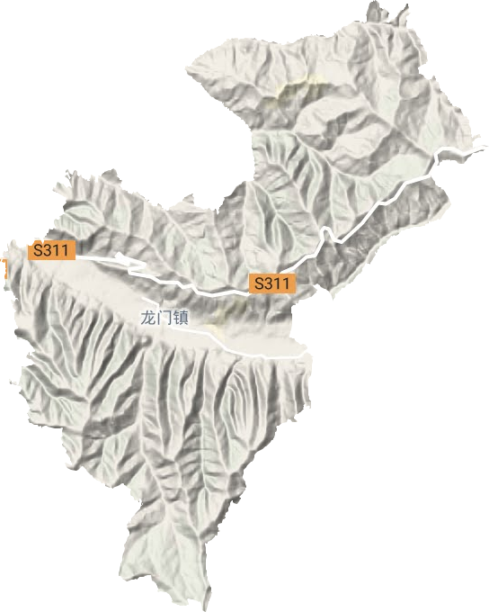 龙门镇地形图