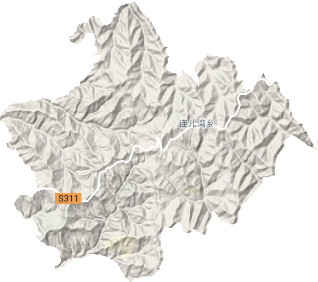 连儿湾乡地形图