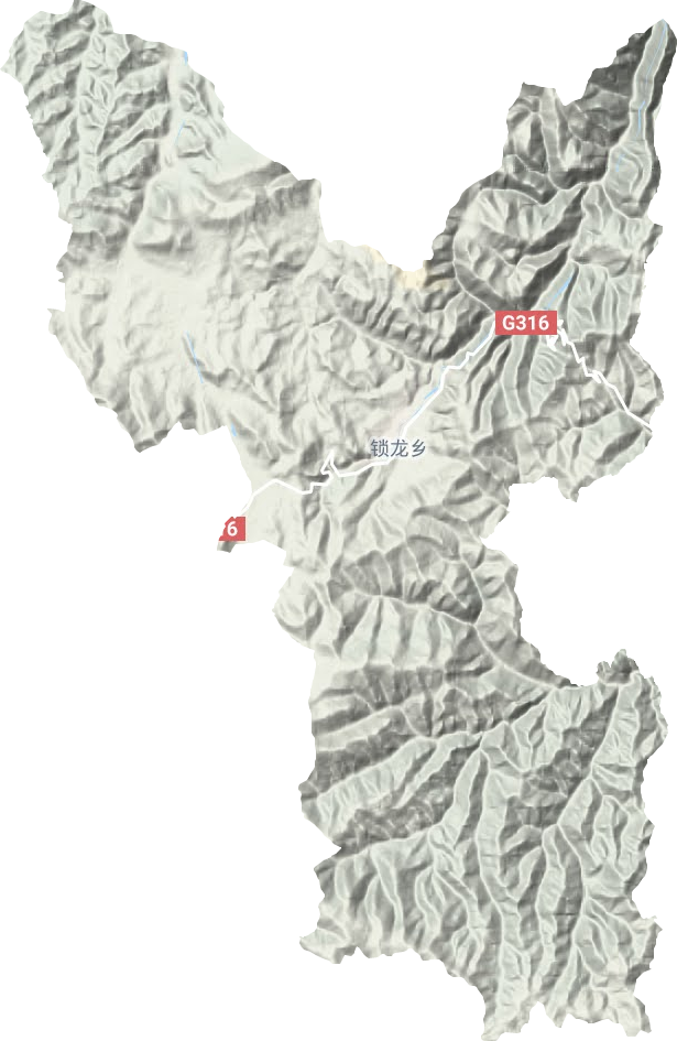 锁龙乡地形图