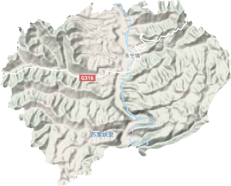 永宁镇地形图