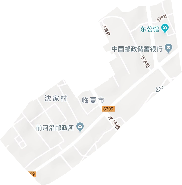 八坊街道地形图