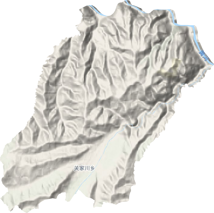 关家川乡地形图