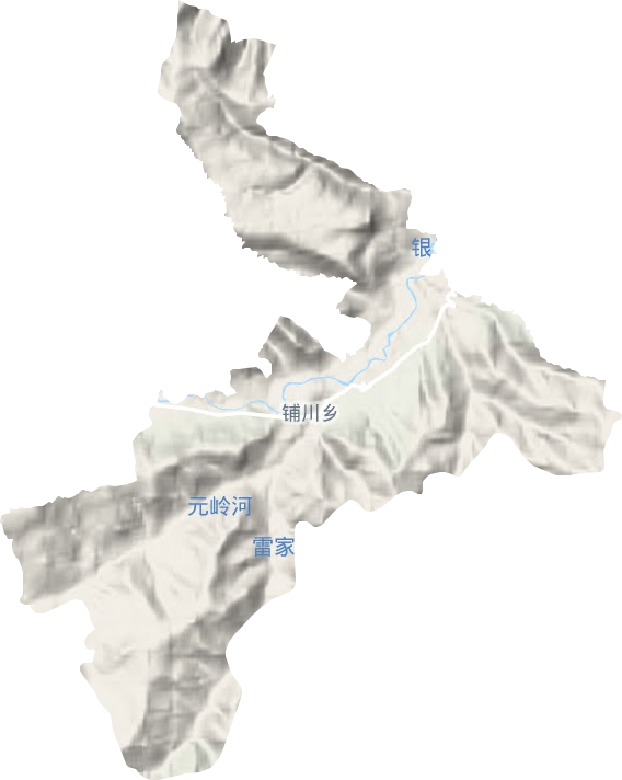 铺川乡地形图