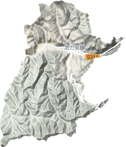 冶力关镇地形图