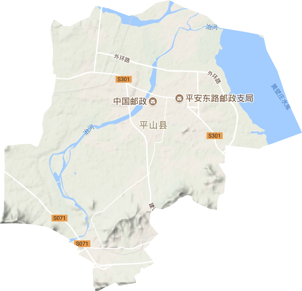 平山镇地形图