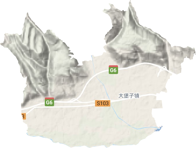 大堡子镇地形图