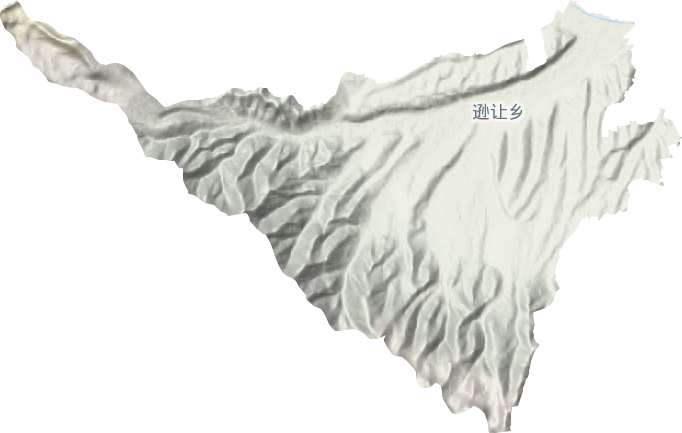 逊让乡地形图