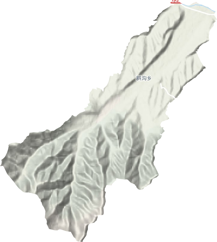 斜沟乡地形图