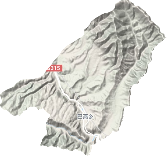 巴燕乡地形图
