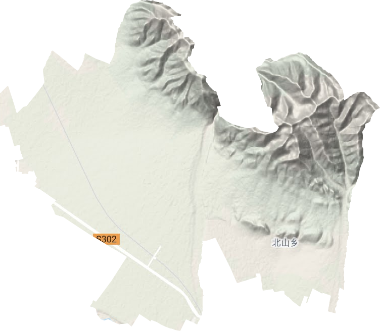 北山乡地形图