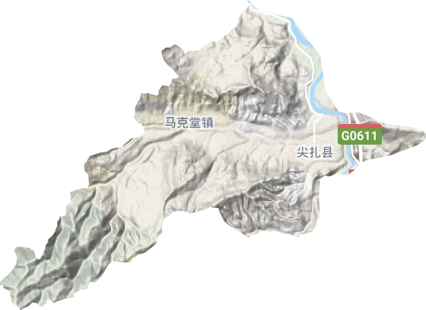 马克堂镇地形图